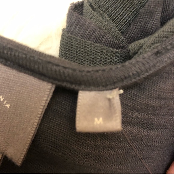 NWT ANTHROPOLOGIE VANESSA VIRGINIA Dark Gray Ruffle Detail Sleeveless Top - Picture 5 of 11